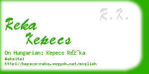 reka kepecs business card